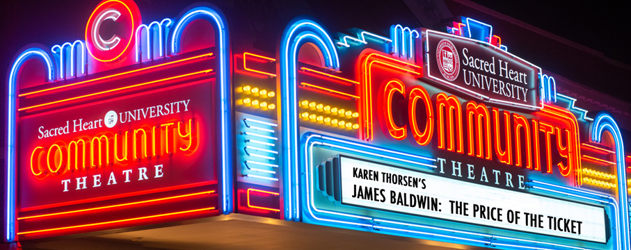 sacred heart univ community theater marquee